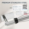 FORIOUS Paper Towel Holder Under Cabinet, One Hand Tear, Commercial,Silver