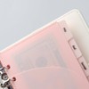 XiowDow Pink Cash Envelopes A6 Binder Pockets Plastic Index Tabs