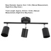 LED Track Light Kit 3 Heads 15.9in Arm 90 Degrees