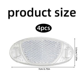 Pack of 4 Spoke Reflectors Bicycle, Spoke Reflectors Bicycle, Cat's Eyes Bicycle Children, Rear Reflector Bicycle Spoke Reflectors Set, for Road Bike, MTB, Trekking Bike & Children's Bicycle (Silver)