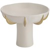 Dahlia Studios Adelaide 9 3/4" White and Gold Ceramic Pedestal