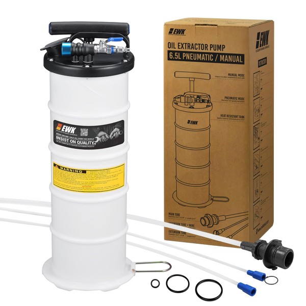 EWK Patented 6.5L Pneumatic/Manual Oil Extractor for Oil Change Pump