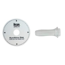 64 Slot Kumihimo Disk Plus Clear Kumihimo Handle.for use with up to 40 Strings! Extra Thick Foam for fine Threads, Wire & Beaded Kumihimo