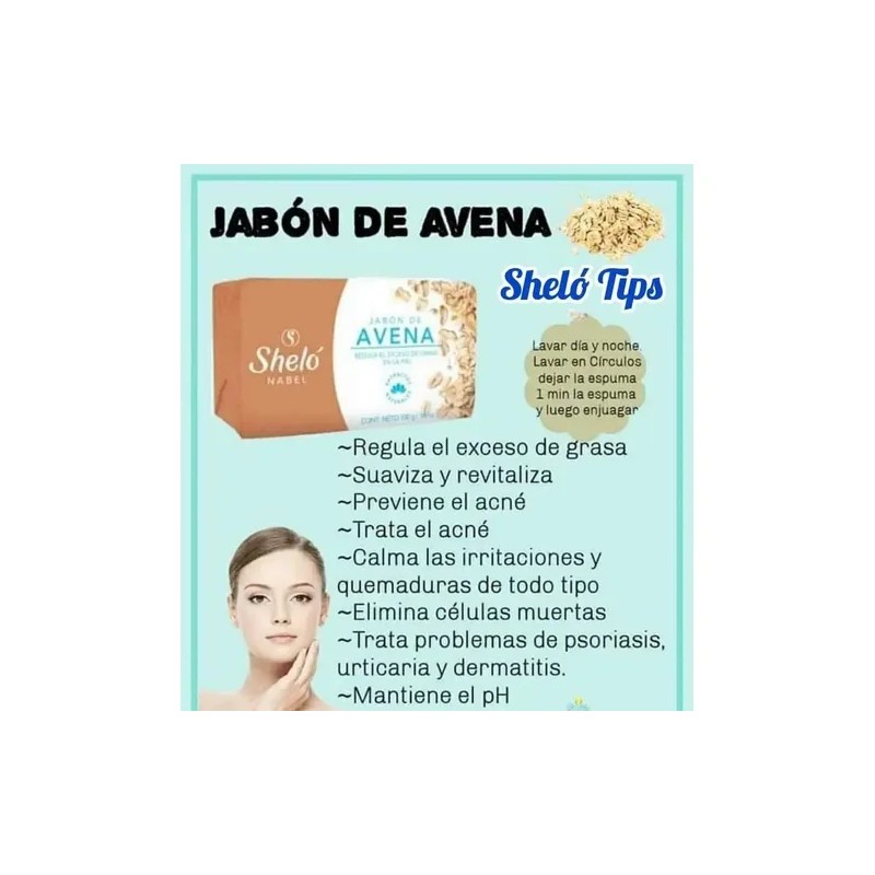 Jabon De Avena Disminuye Exceso De Grasa Piel Sensible Shelo