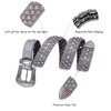 OCTBERSIEG Rhinestones Belt for Men Women, Luxury Western Leather Belts