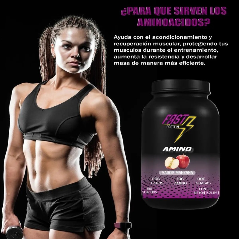Bcaas Aminoácidos En Polvo Fast 1 Kg Cu Varios Sabores