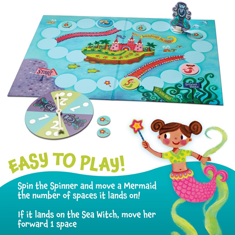 Peaceable Kingdom Mermaid Island Award Winning Cooperative Board Game for