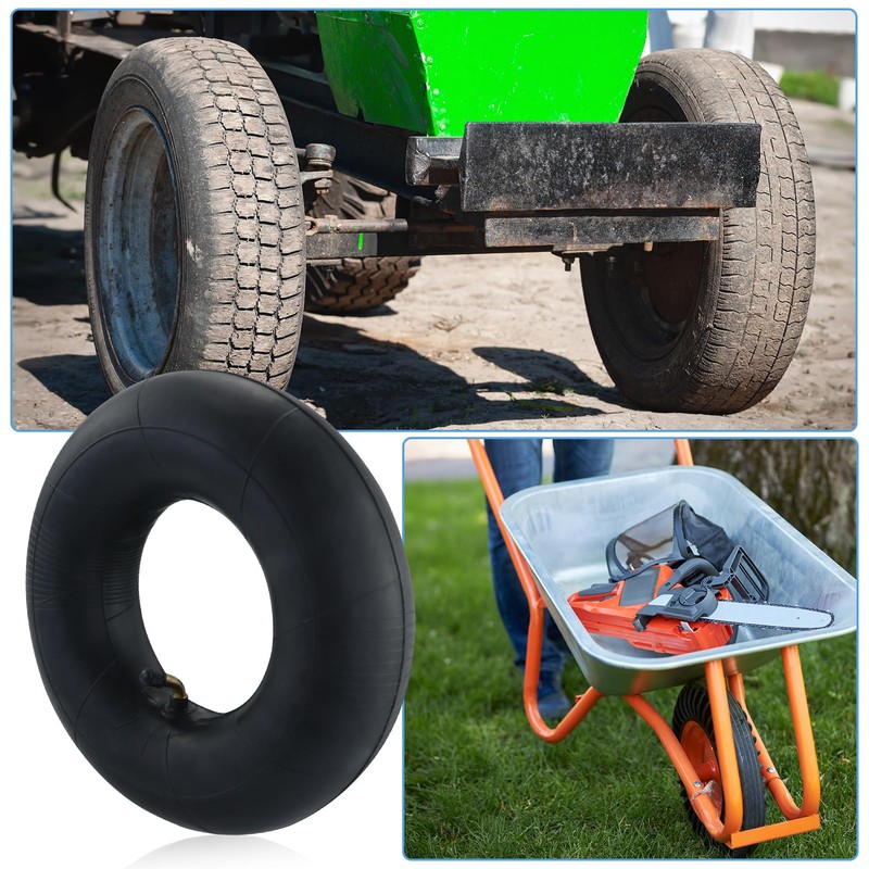 2 Pcs Inner Tubes 4.10/3.50-4 for Wheelbarrow Wheels, Bent Valve
