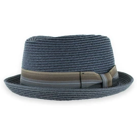 Belfry Men/Women Summer Straw Pork Pie Trilby Fedora Hat in Blue, Tan, Black, Maxxblue, X-Large