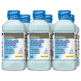 GoodSense Electrolyte Oral Solution, Unflavored, Designed to Help Prevent Dehydration; Replaces Electrolytes, Fluid and Zinc, 33.8 Fluid Ounces (Pack of 6)