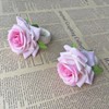 LXKBD Napkin Rings,48 Pcs Artificial Rose Napkin Holders Burlap Flower