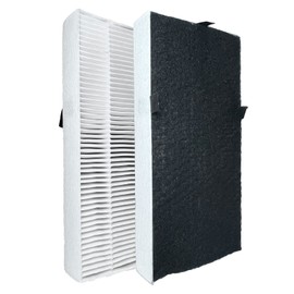 Nispira U Filter HRF201B Replacement 2-in-1 HEPA Activated Carbon For Honeywell Febreze Air Purifier FRF102B FRF101B | FHT190 FHT180 FHT170 HHT270 HHT290 | Removes Smoke, Pollen, Dust | 2 Packs