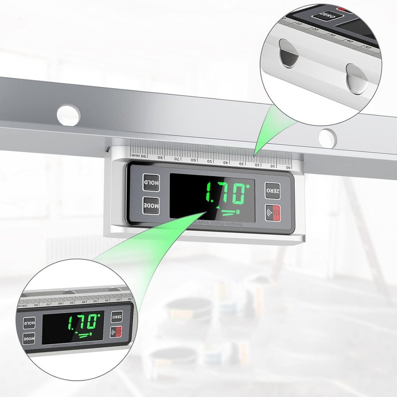 Digital Level Box Accurate Magnetic Portable Inclinometer Ruler Protractor for