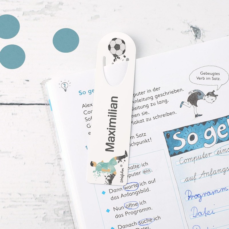 Striefchen® Football Player Bookmark with Name - Back to School