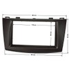 tomzz Audio 2433-013 Double DIN Radio Faceplate Compatible with Mazda