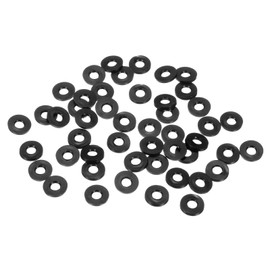 M METERXITY 100-Pack Black Rubber Flat Washer, 5mm ID x 11mm OD x 1.6mm Thickness, Multipurpose Garden Hose Washers