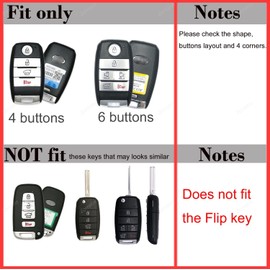2-Layers Hybrid Carbon Key Fob Cover for KIA Forte Sorento Optima Soul Sedona NIRO Sportage SY5JFFGE04