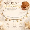 2Pcs Gold Starfish Waist Chain Bikini for Women, Layered Bohemian