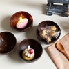 Coconut Bowl Set Leakage Proof Reusable Hand Polished Coconut Shell
