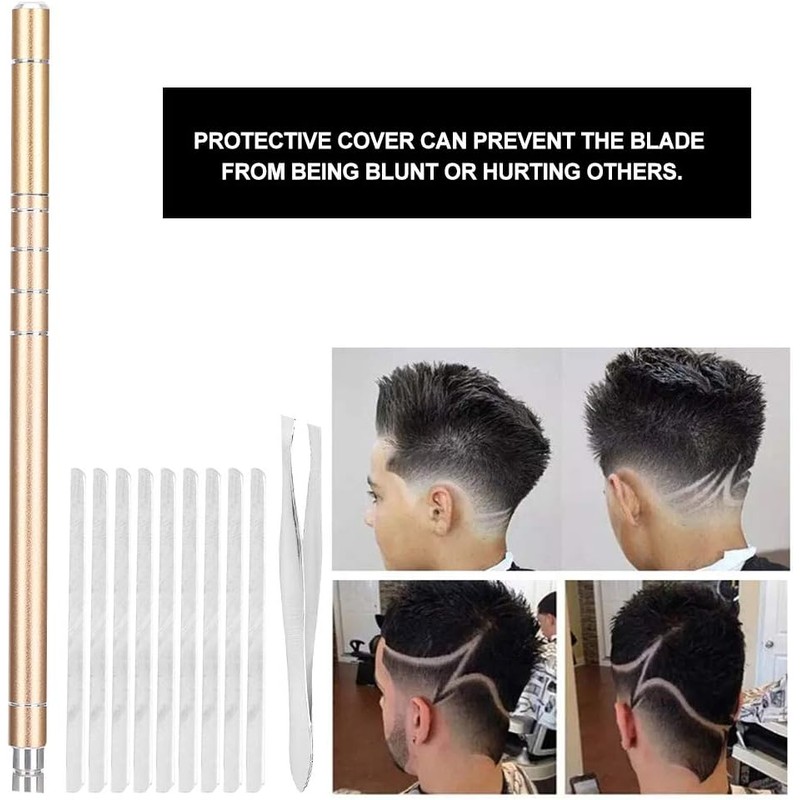 Pluma de Afeitar para Cejas, Herramienta para Peinar el Cabello,
