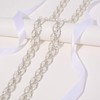 WEZTEZ Women's Crystal Wedding Sash Shining Pearls Bridal Belt Handmade
