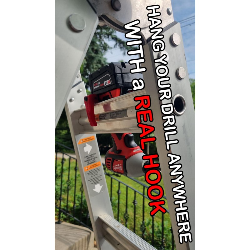 Real Hook Compatible with Milwaukee M18 Cordless Drills and Impact