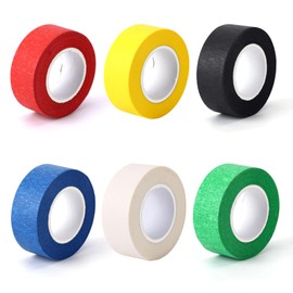 JINGYOU Masking Tape Craft Interior Tape 6 Colors 2.4 cm Width 10 m Length Colorful Solid DIY Pastel Art Supplies Gift Decoration (6 Colors _ A Type _ Width 2.4 cm Length 10 m)
