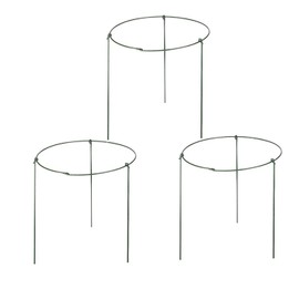 rescozy (Pack of 3) Garden Plant Support Rings, 5.5" Wide x 11" High, 3 Legs