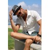 Peter Grimm Depp Natural Straw Fedora - Black (L/XL)