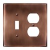 LIDER Combination Toggle Switch and Duplex Receptacle Metal Wall Plate,