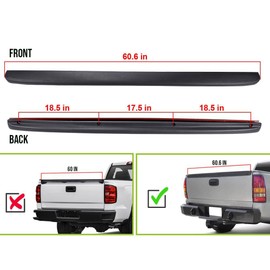 Tailgate Molding Cap Spoiler Moulding Protector Top Cover Compatible with Chevy Silverado 1999-2006/GMC Sierra 1500, Fit Chevy Silverado 2002-2006 (Not Stepside)