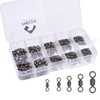 300Pcs/Box Small Size Fishing Rolling Swivel with Solid Ring Fishing