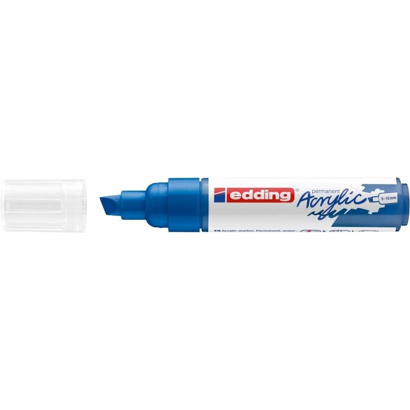 edding 5000 acrylic marker broad - blue - 1 waterproof