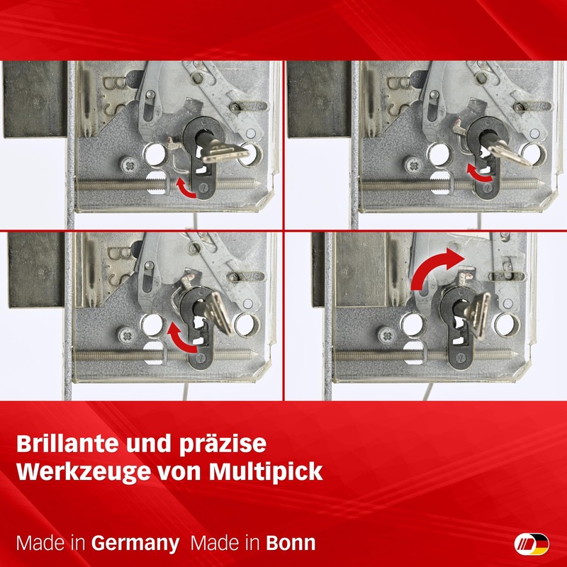 Multipick Key Turner Set 2 Pieces Deadlock and Chub Keys