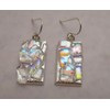 Celestial Fused Dichroic Glass Bubble Dot Sterling Silver Earrings N101