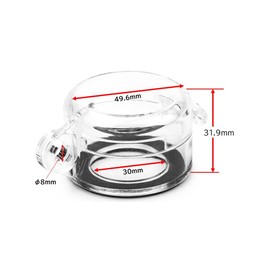 Button Switch Lockout Device, PC Transparent, Outer Diameter 1.9 inches (49.6 mm), Height 1.2 inches (31.9 mm), Prevents Misoperation, Backed Tape Included, Easy Installation, No Switching