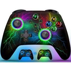 HELLCOOL Switch Controller - Wireless Controller for Switch, Controllers Switch with Cool RGB, Macro/Turbo Function, Precise Motion Control, Compatible with Switch/Lite/OLED Console