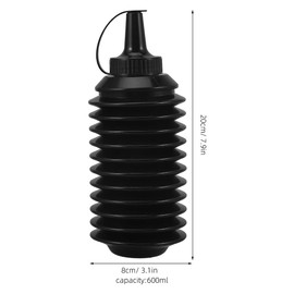 ifundom Splatter Ball Bottle Pack of 2 600 ml Foldable Ball Container Play Water Balls Storage Holder Refill Container Black PP 20 x 8 x 8 cm 600 ml