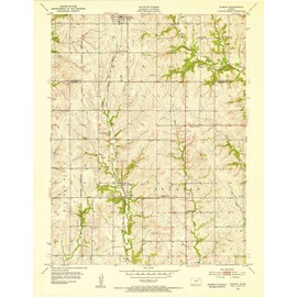 YellowMaps Elmont KS topo map, 1:24000 Scale, 7.5 X 7.5 Minute, Historical, 1952, Updated 1953, 27.04 x 21.1 in - Polypropylene