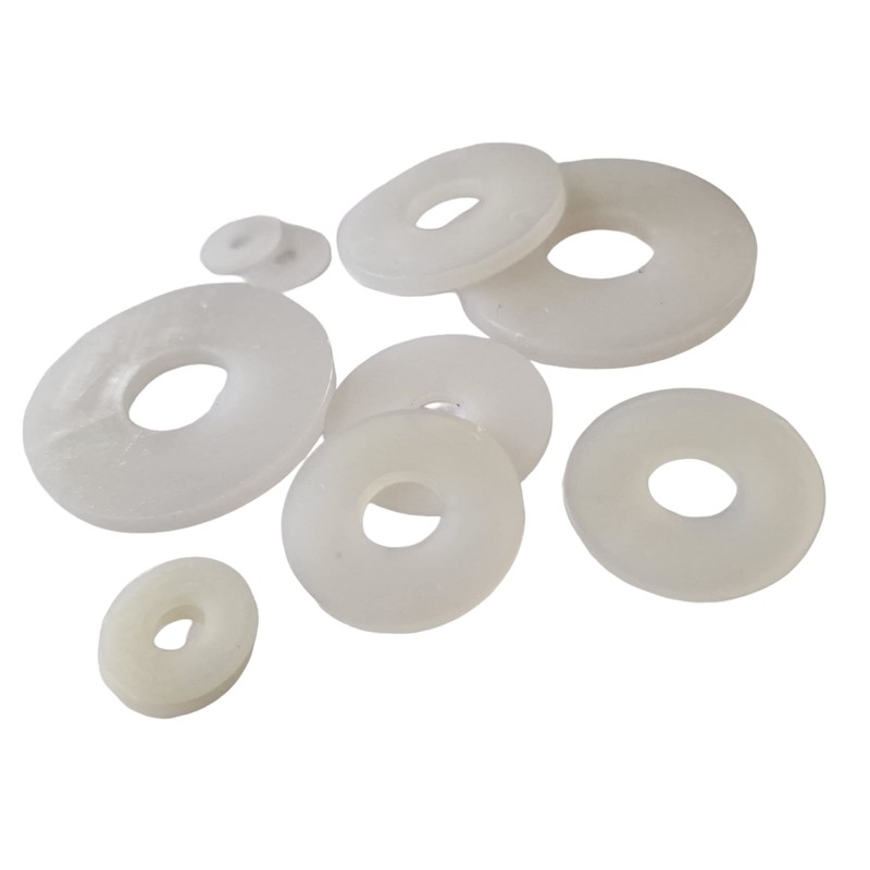 M8 X 25mm Nylon White Penny Washers Fender Repair Washer