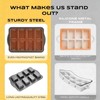 Astero 2 Pack Mini Loaf Pan with 8 Cavities Each,