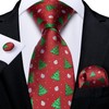 DiBanGu Red Christmas Tree Necktie Christmas Neck Tie Holiday Festival