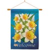 Breeze Decor Floral Daffodils House Flag Dowel Set Spring Sunflower