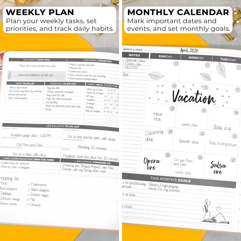 Clever Fox Planner Daily PRO - 8.5 x 11" A4