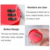 Ysmorla 6 Pack Combination Lock, 3-Digit Security Combination Lock, High