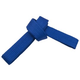 TopTie Karate Taekwondo Belt, Martial Arts Double Wrap Solid Rank Belt-Blue-Size 3