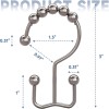 Titanker Shower Curtain Hooks Rings, Rust Resistant Metal Double Glide