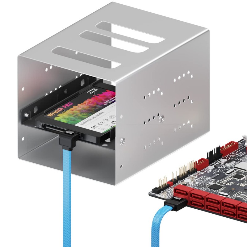 deleyCON 30 cm SATA 3 Cable Nylon 6 Gbit/s Data