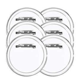 MEESOGA Buttons Make Your Own Small – 30 Pack 38 mm Buttons Transparent DIY Lapel Buttons without Button Machine with Safety Pin for Photo Picture Clothing