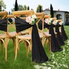 VACVELT Wedding Arch Draping Fabric - Black Chiffon, 1 Panel